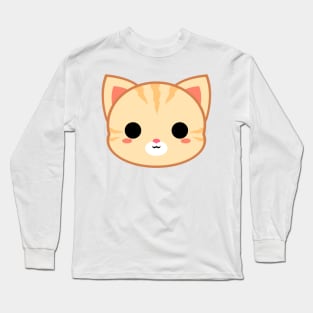 Cute Cream Tabby Cat Long Sleeve T-Shirt